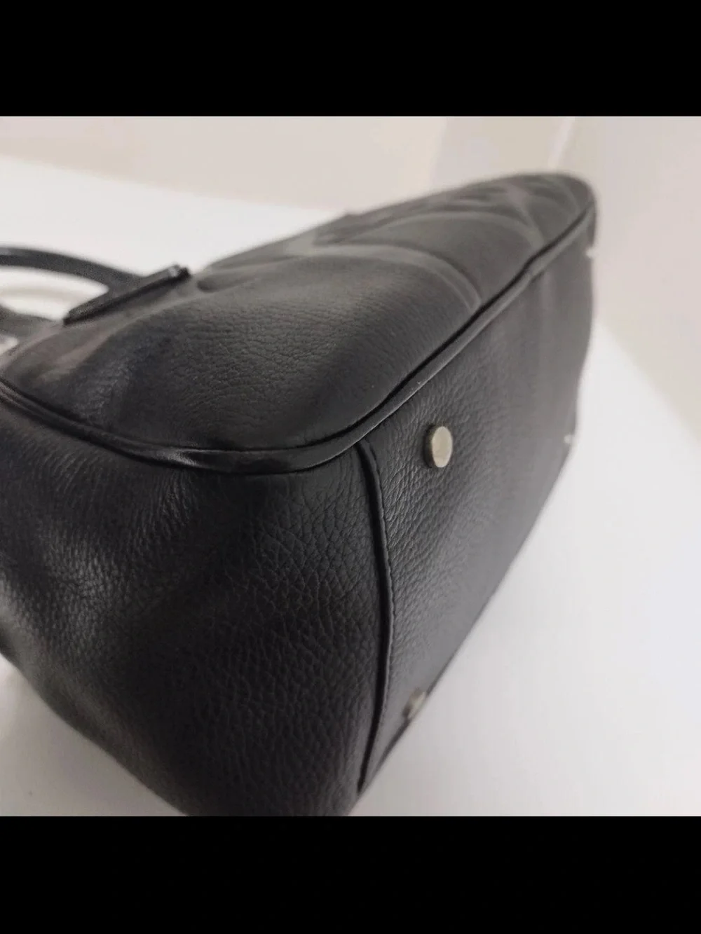 Vivienne Westwood Black Embossed Leather Satchel